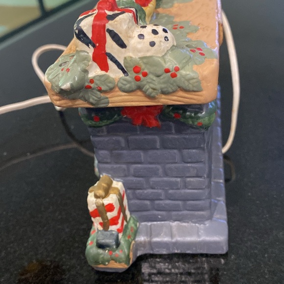 Vintage 1995 Christmas Fireplace Seasons Greetings by Badcock Home Furnishings - Picture 10 of 11